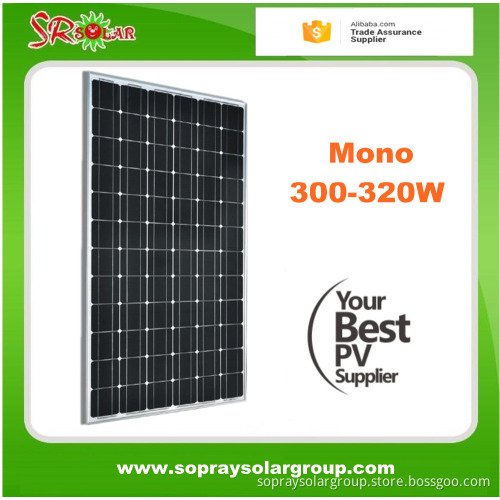 INMETRO certified mono and poly PV solar panels module 300 watt with 156*156mm solar cell